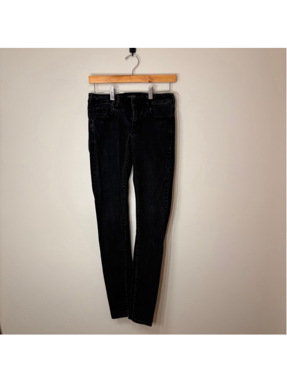 Scotch & Soda 27” Skinny Jeans Women Black Dark Wash Stretch Denim Streetwear
